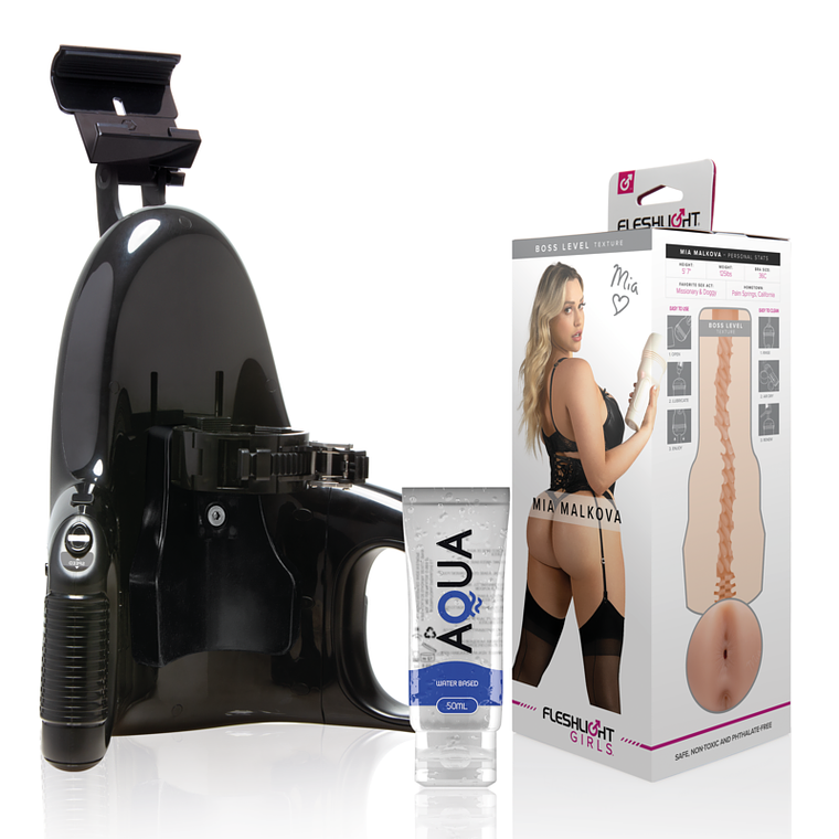 FLESHLIGHT - MIA MALKOVA BOSS LEVEL + LANÇAMENTO UNIVERSAL + LUBRIFICANTE AQUA QUALITY 50 ML 1