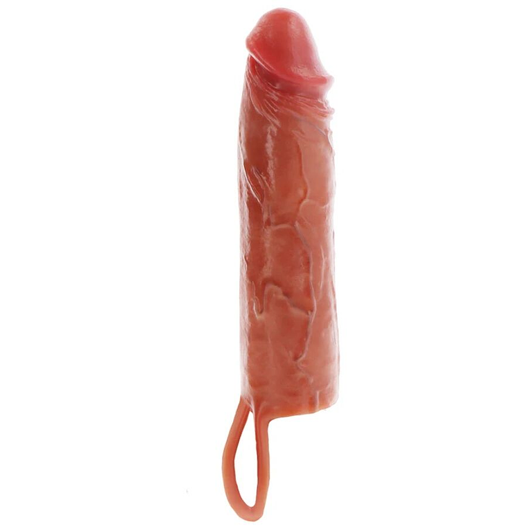 GET REAL - CAPA DE SILICONE PARA PÊNIS HIDRATADA CARAMELO 20 CM 1