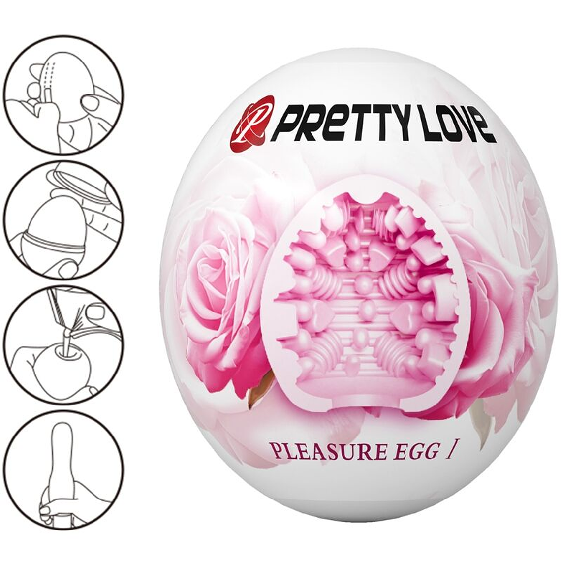 PRETTY LOVE - MASTURBADOR MASCULINO ROSA OVO 1