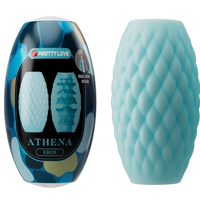 PRETTY LOVE - MASTURBADOR MASCULINO SILICONE ATHENA EROS AZUL CÉU 1