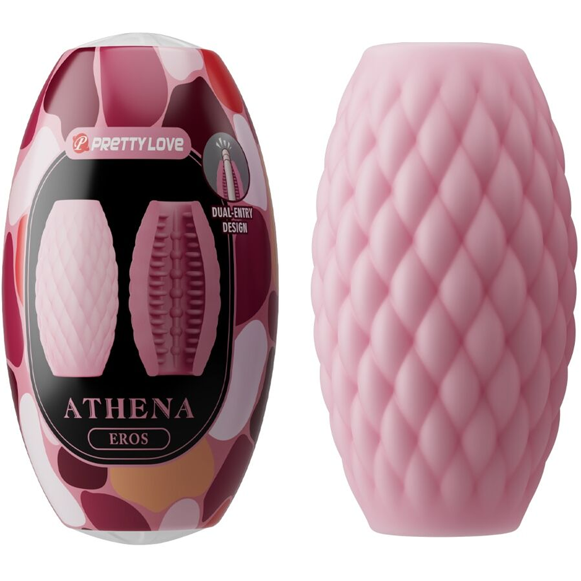 PRETTY LOVE - MASTURBADOR MASCULINO SILICONE ATHENA EROS ROSA 1