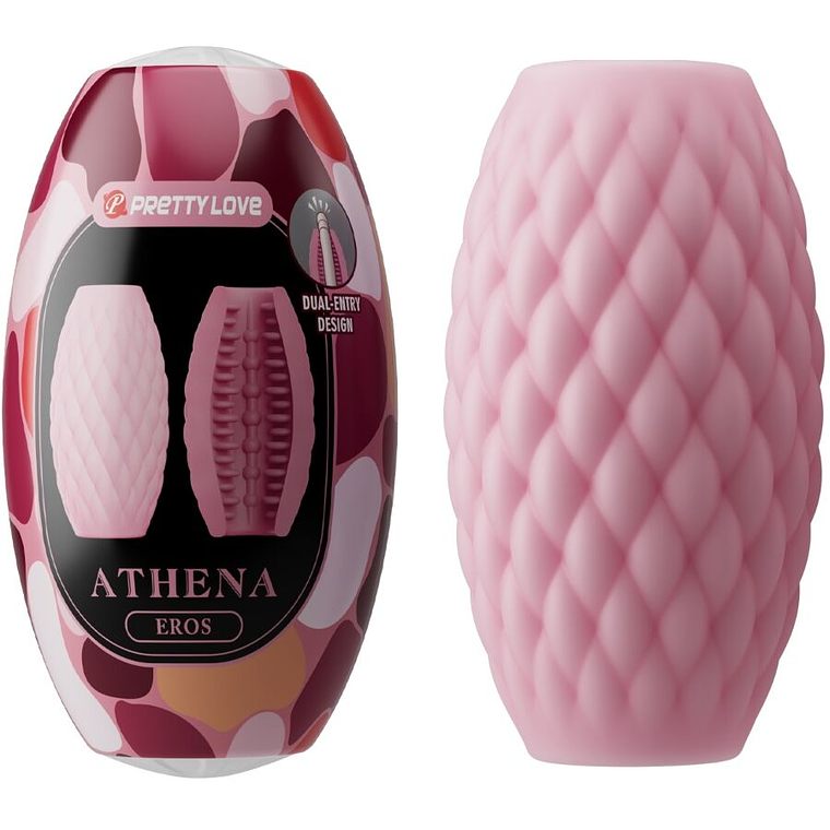 PRETTY LOVE - MASTURBADOR MASCULINO SILICONE ATHENA EROS ROSA 1