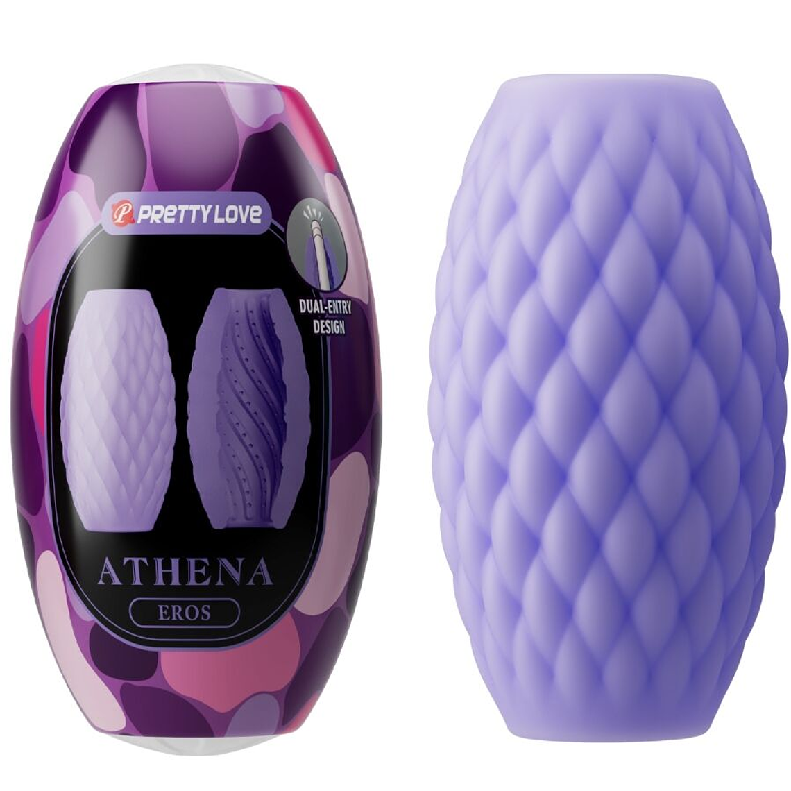 PRETTY LOVE - MASTURBADOR MASCULINO SILICONE ATHENA EROS ROXO 1
