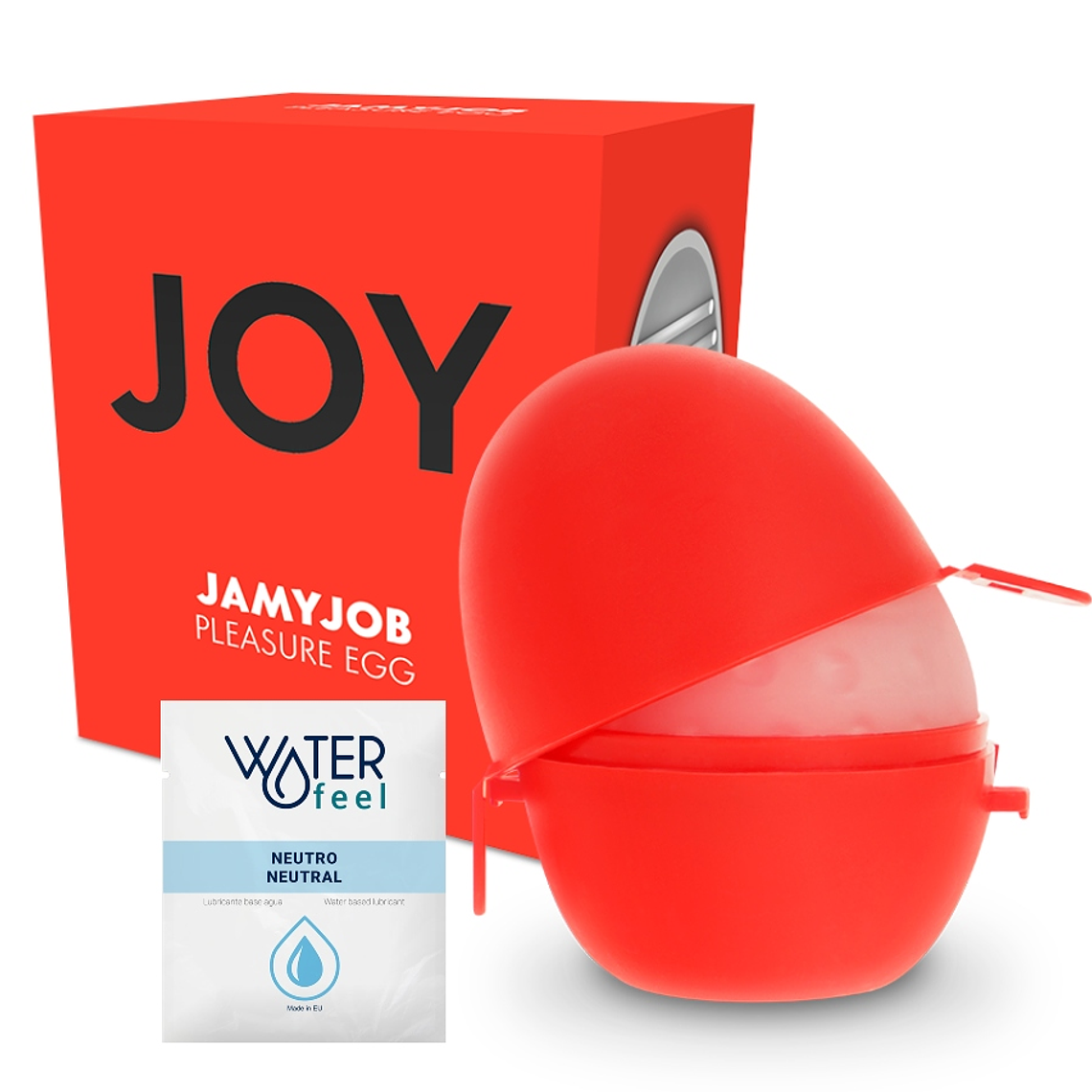 JAMYJOB -MASTURBADOR DE OVO VERSO VERMELHA DISCRETT 1