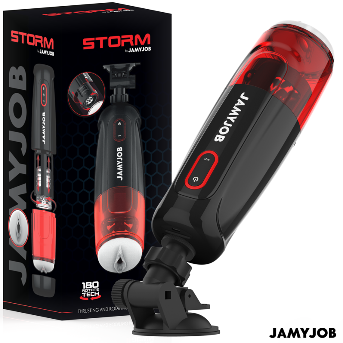 JAMYJOB - STORM MASTURBADOR AUTOMÁTICO DE VAGINA 10 MODOS DE ROTAÇÃO E IMPULSO 1