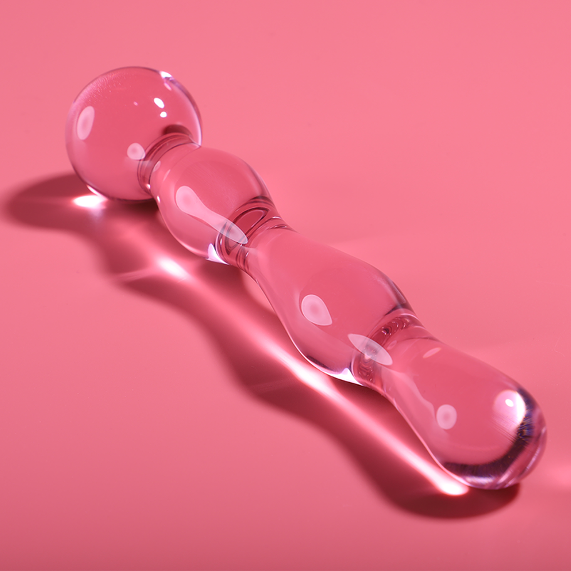 NEBULA SERIES BY IBIZA - MODELO 13 DILDO VIDRO BOROSILICADO ROSA 18 CM -O- 3.5 CM 1