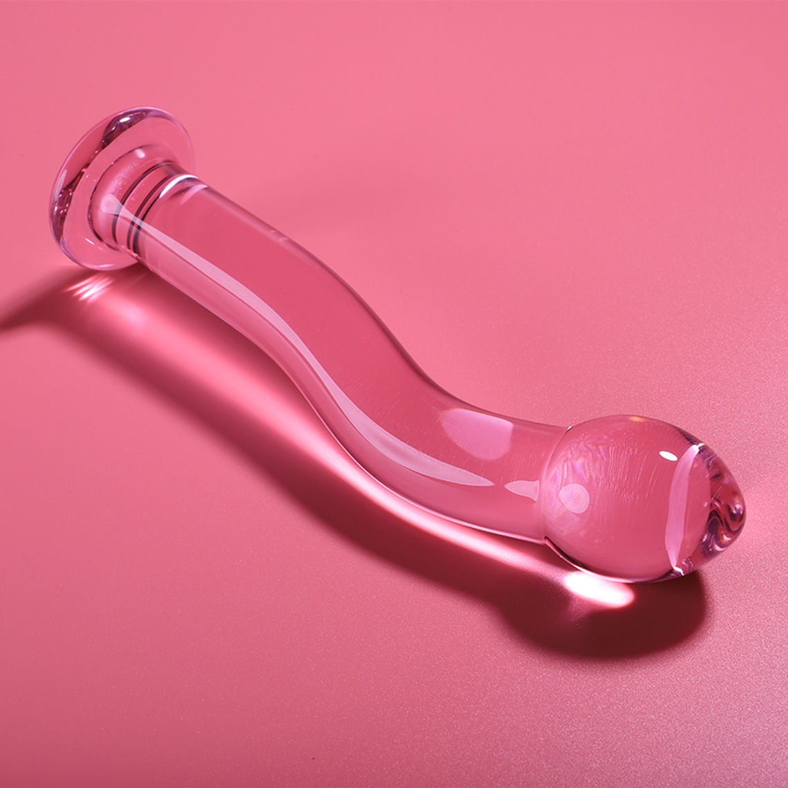 NEBULA SERIES BY IBIZA - MODELO 18 DILDO VIDRO BOROSILICADO ROSA 18.5 CM -O- 3.5 CM 1