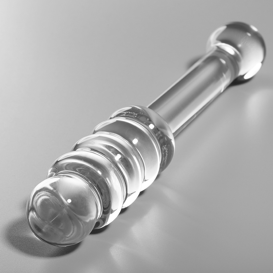 NEBULA SERIES BY IBIZA - MODELO 20 DILDO VIDRO BOROSILICADO TRANSPARENTE 20.5 CM -O- 3 CM 1
