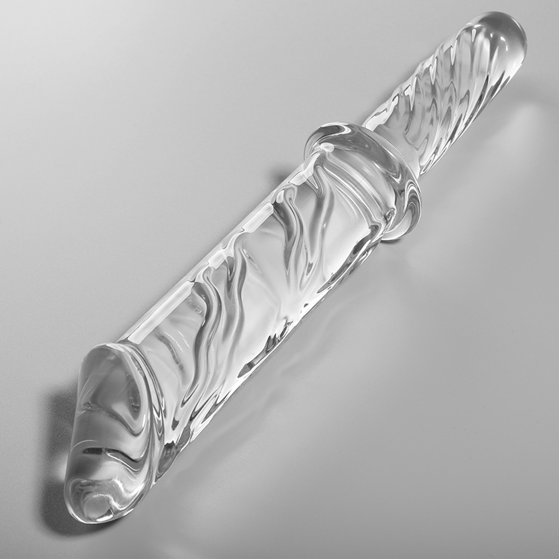 NEBULA SERIES BY IBIZA - MODELO 24 DILDO VIDRO BOROSILICADO TRANSPARENTE 28.5 CM -O- 5 CM 1