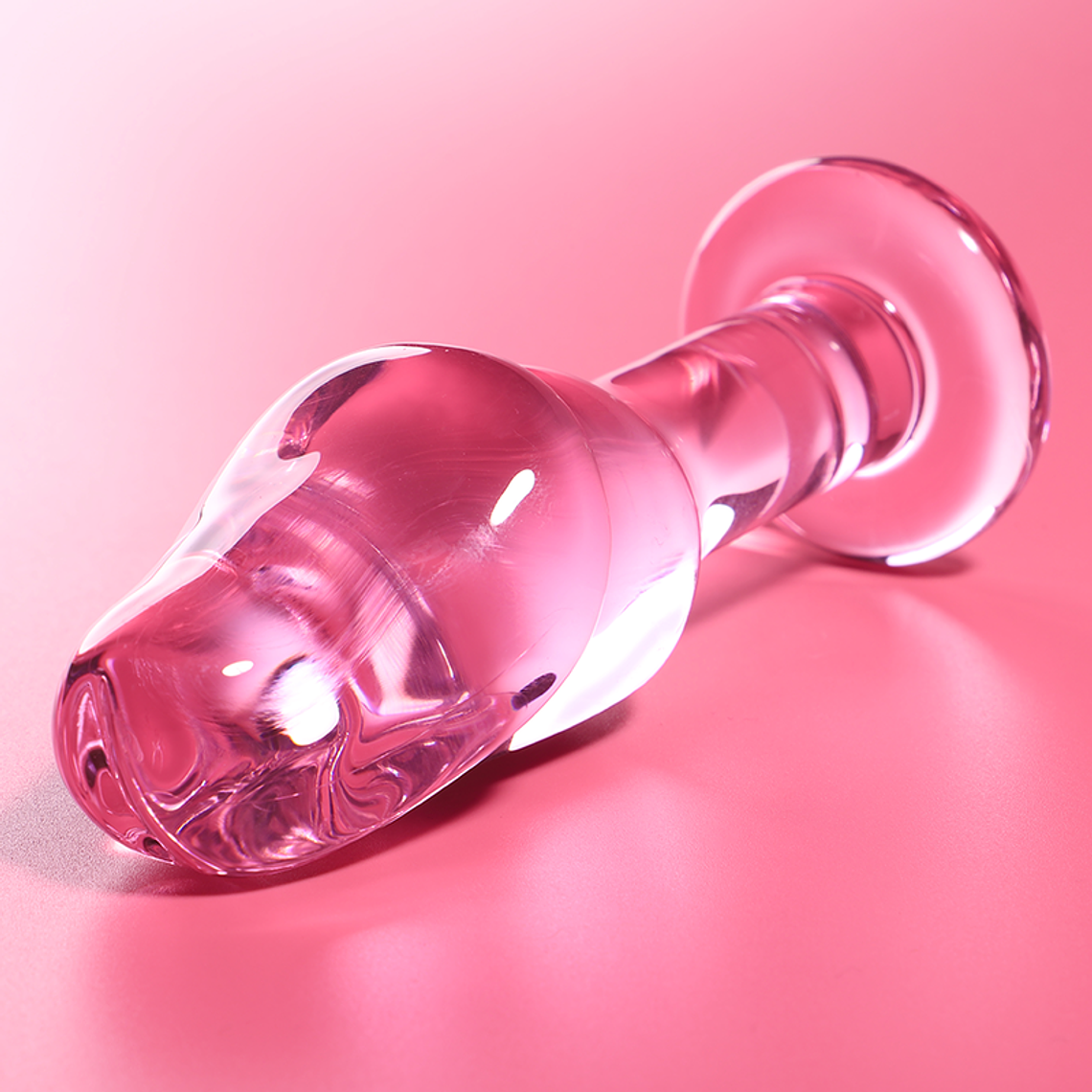 NEBULA SERIES BY IBIZA - MODELO 6 PLUG ANAL VIDRO BOROSILICADO ROSA 12.5 CM -O- 4 CM 1