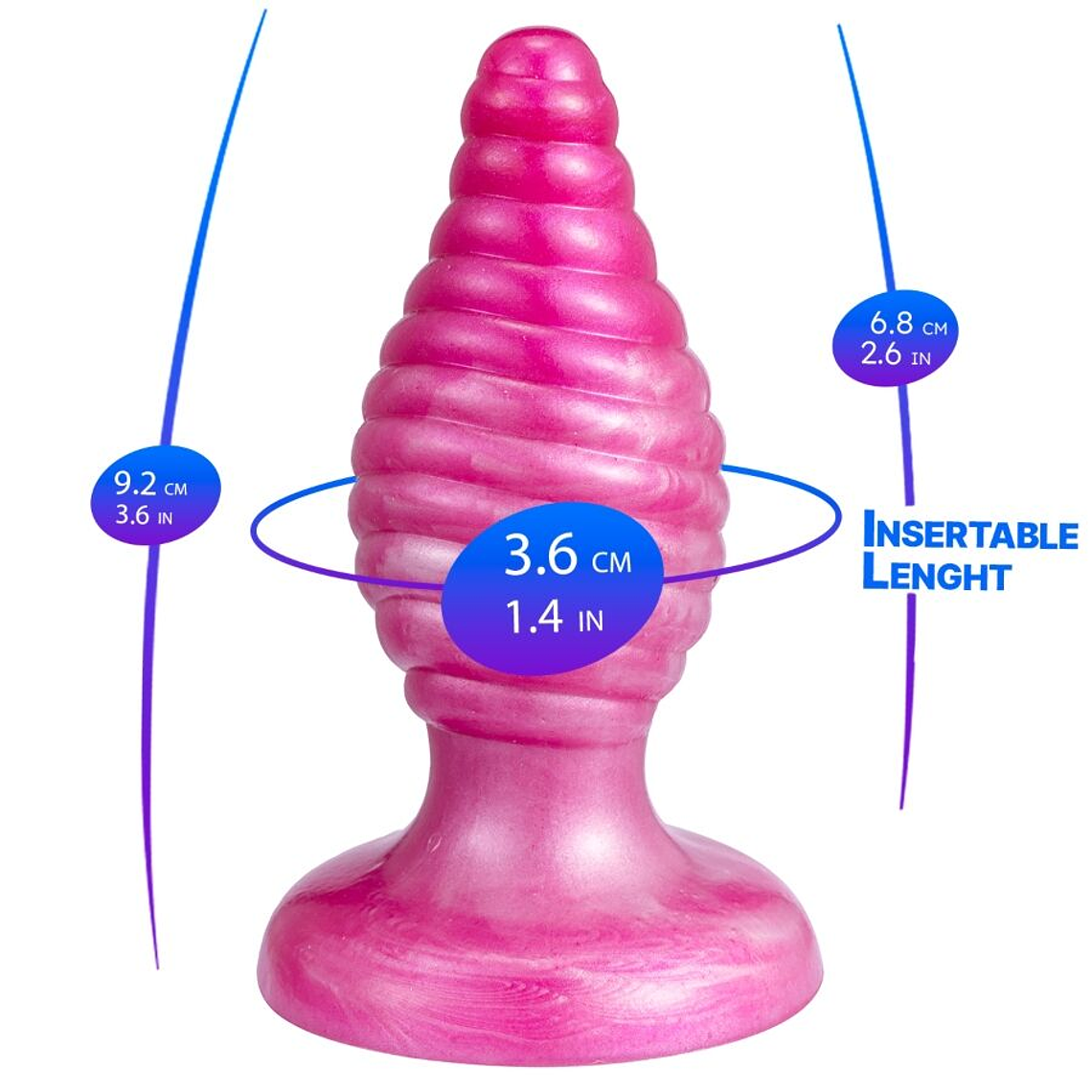 SILEXD - CHERRY PLUG ANAL FANTASY DE SILICONE LÍQUIDO TERMOREATIVO ROSA 9,2 CM 1