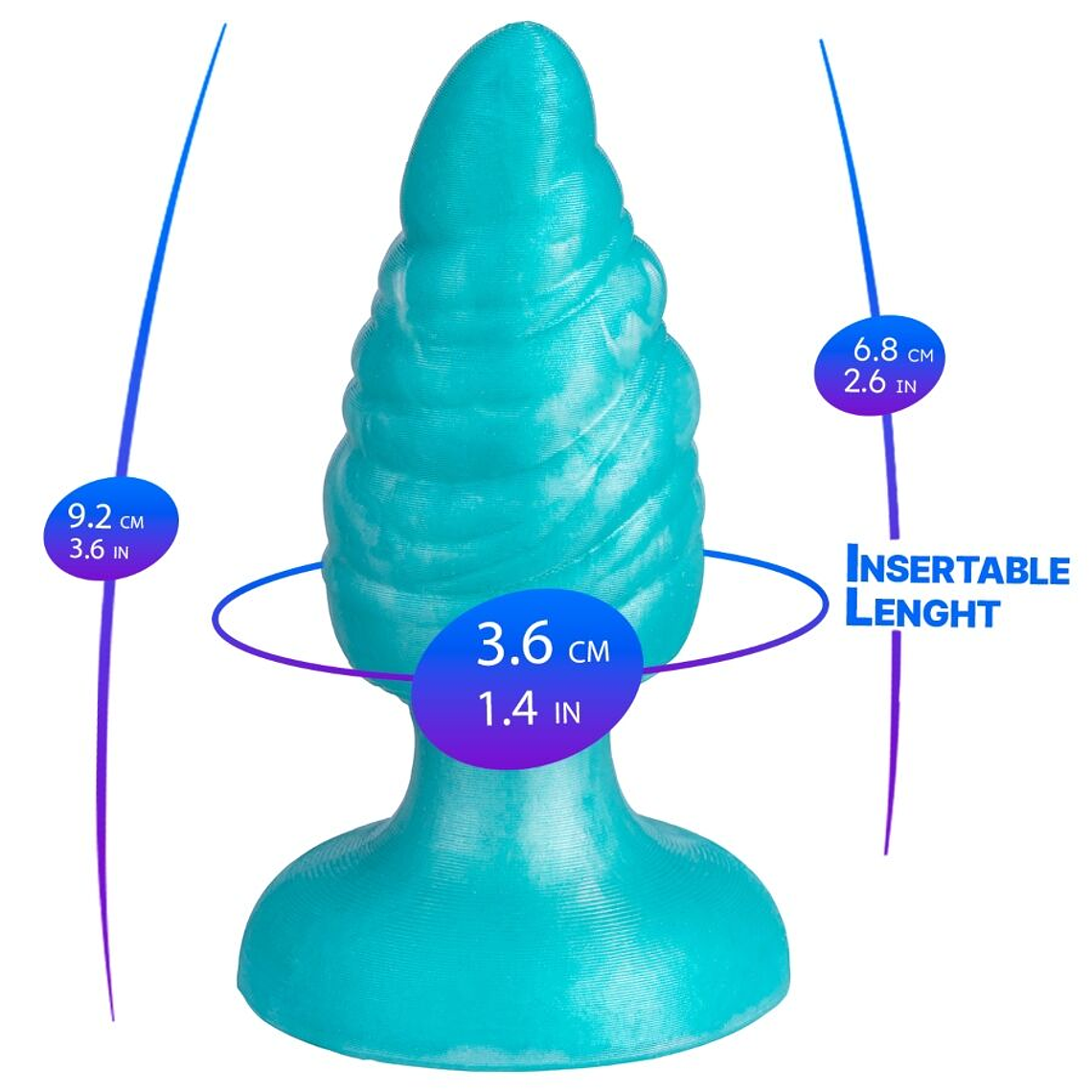 SILEXD - MELTY PLUG ANAL DE DERRETIMENTO FANTASY DE SILICONE LÍQUIDO TERMOREATIVO AZUL CELESTIAL 9,2 CM 1
