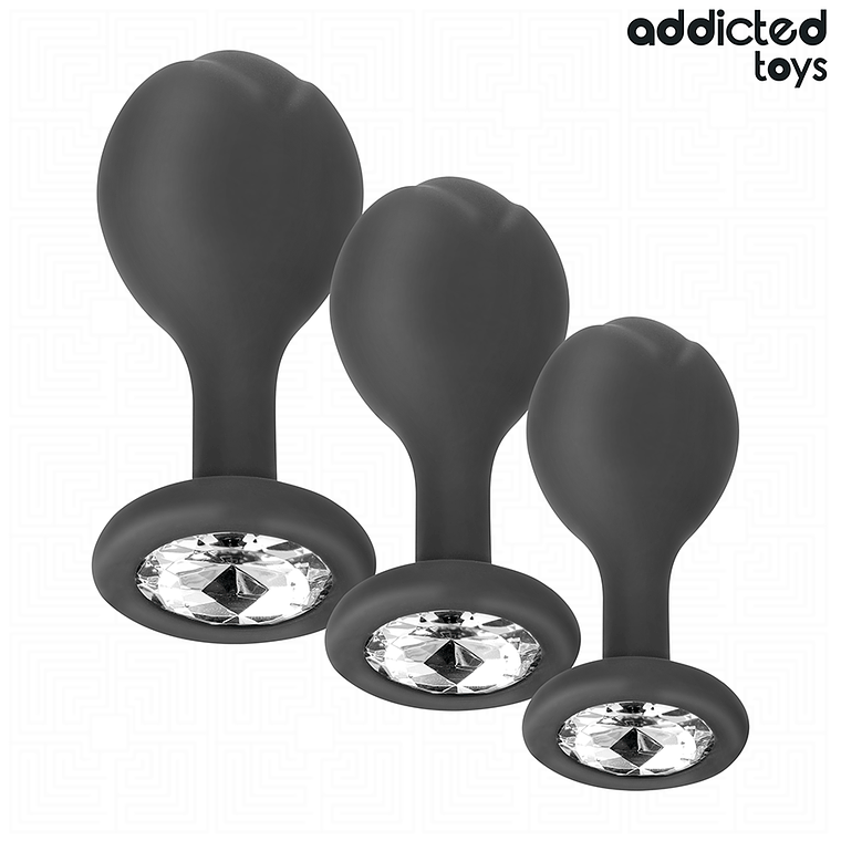 ADDICTED TOYS - CONJUNTO DE 3 PLUG ANAL COM JOIA 1