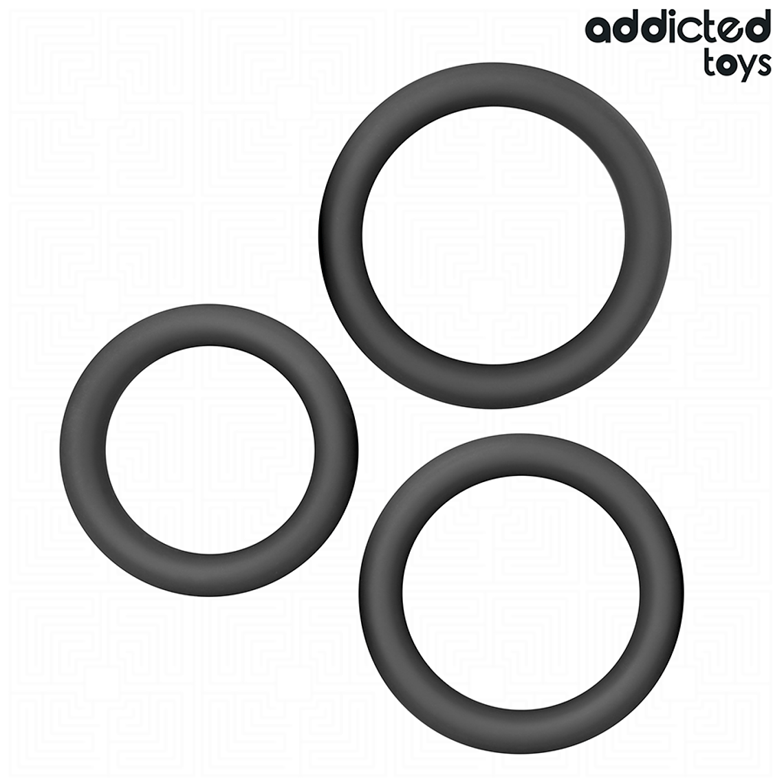 ADDICTED TOYS - CONJUNTO DE ANÉIS PLANOS DE SILICONE 1