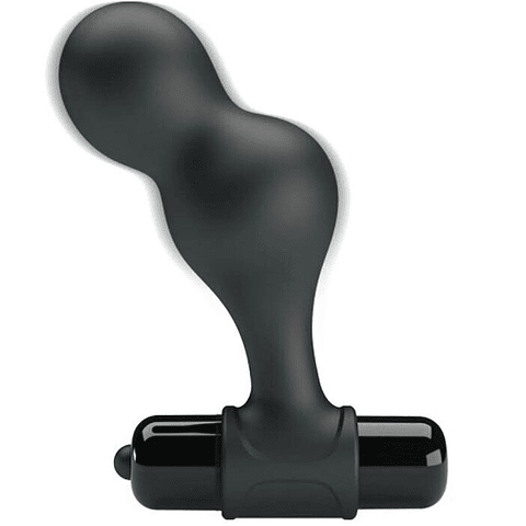 MR PLAY - PLUG ANAL VIBRADOR DE SILICONE PRETO