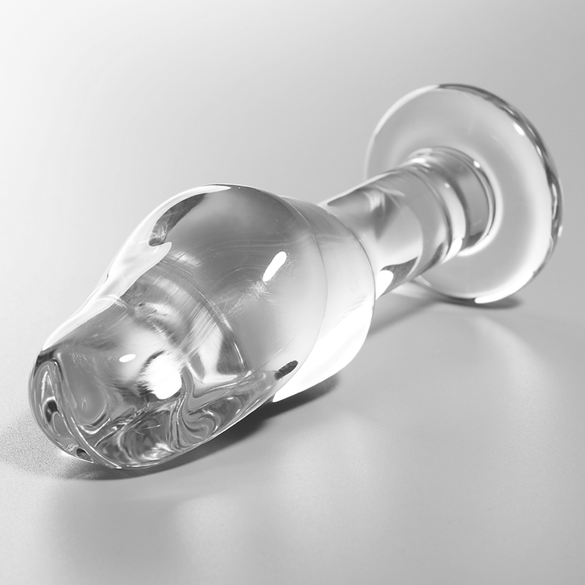 NEBULA SERIES BY IBIZA - MODELO 6 ANAL PLUG VIDRO BOROSILICADO TRANSPARENTE 12.5 CM -O- 4 CM 1