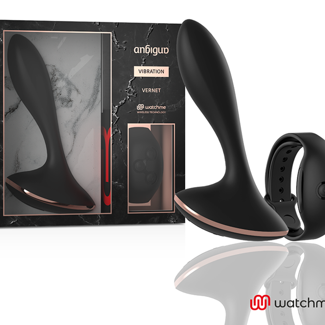 ANBIGUO - WATCHME CONTROLE REMOTO VIBRADOR ANAL PLUG VERNET 1