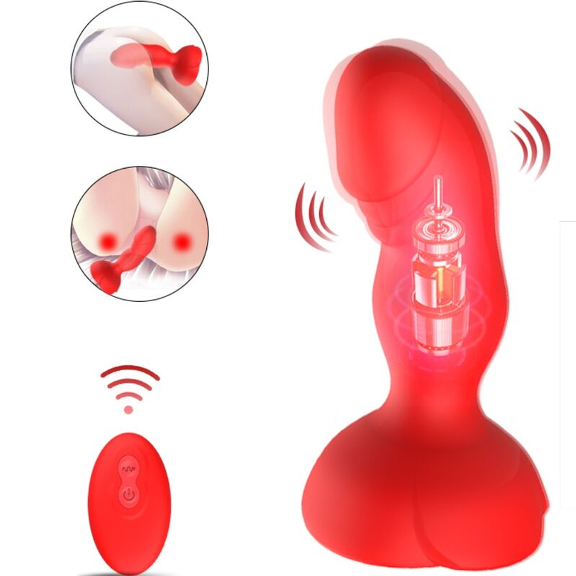 ARMONY - EXTREME A BLOOM VIBRADOR ROSE E PLUG ANAL CONTROLE REMOTO VERMELHO 1