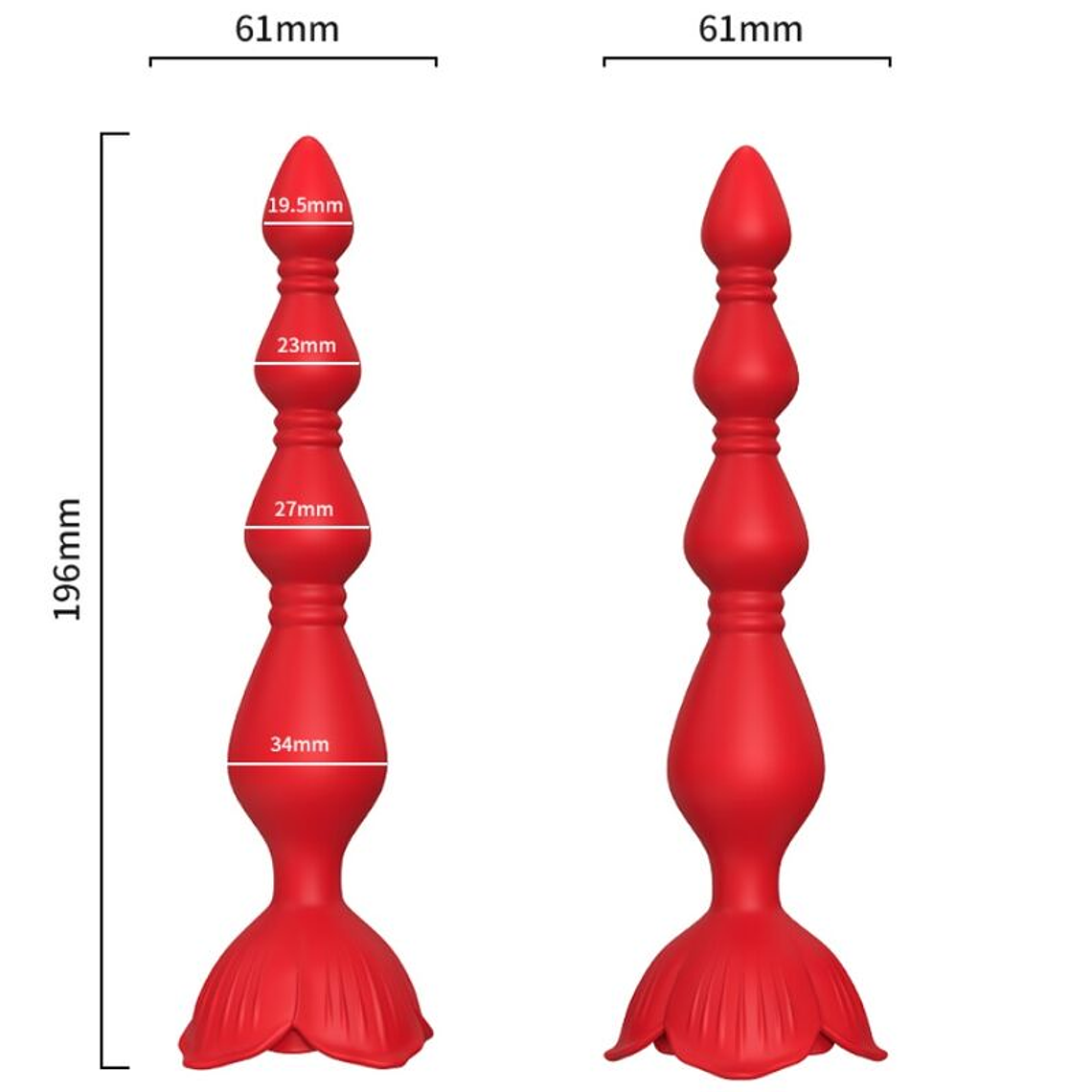 ARMONY - PAGODE VIBRADOR ROSA E PLUG ANAL VERMELHO 1