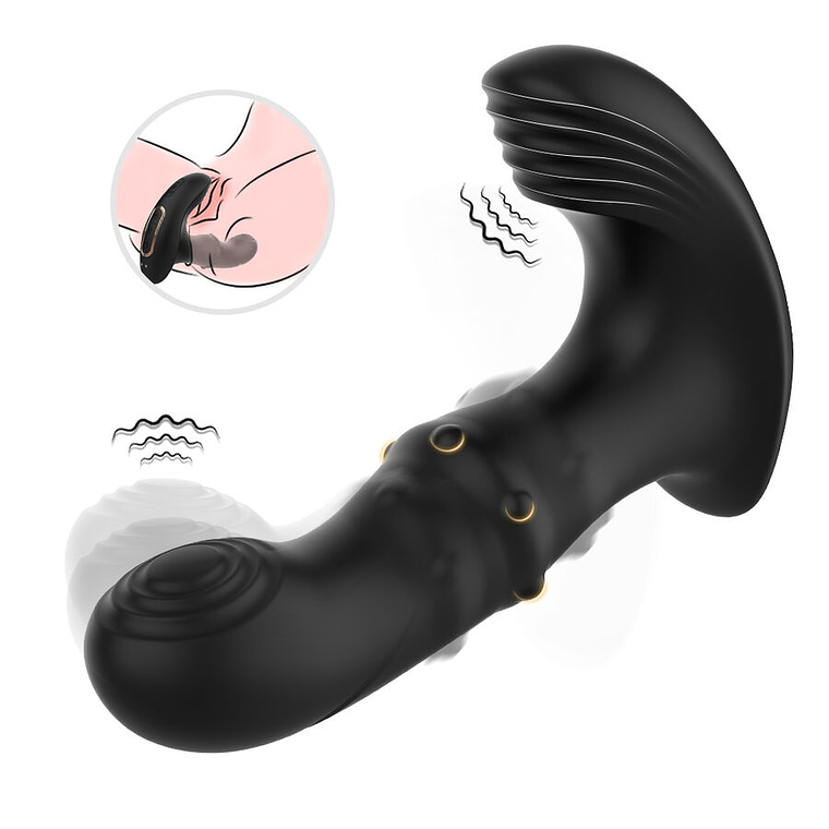 ARMONY - VIBRADOR ANAL DE PRÓSTATA CONTROLE REMOTO PRETO 1