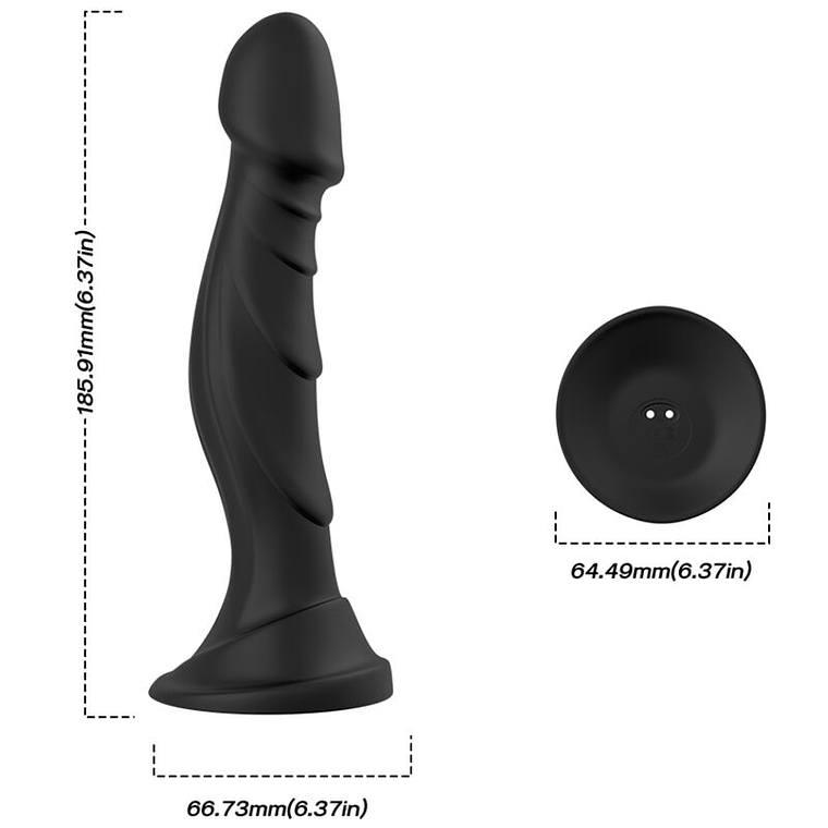 ARMONY - VIBRADOR DILDO E PLUG ANAL CONTROLE REMOTO PRETO 1