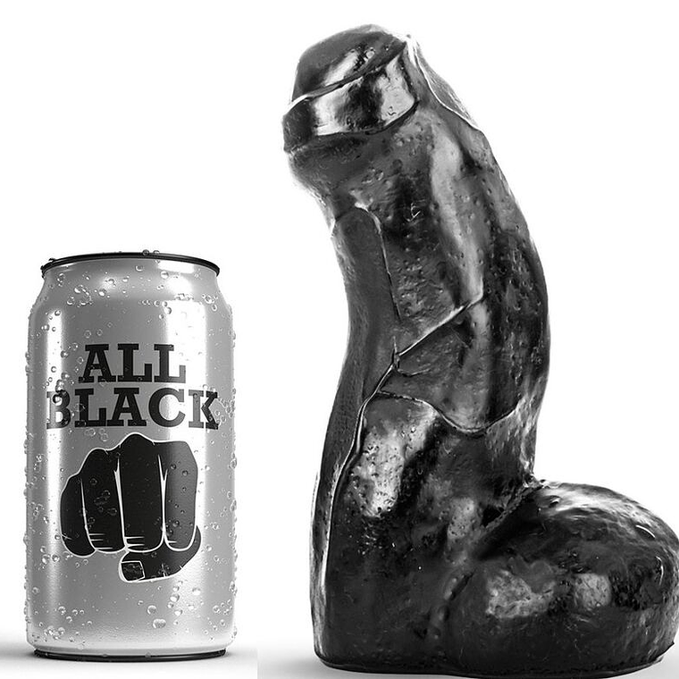 ALL BLACK - DONG REALISTA PRETO 17 CM 1