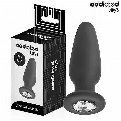 ADDICTED TOYS - PLUG ANAL COM JOIA TAMANHO M 10,4 CM