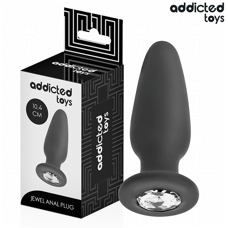 ADDICTED TOYS - PLUG ANAL COM JOIA TAMANHO M 10,4 CM 1