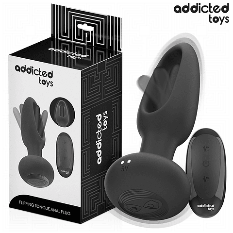 ADDICTED TOYS - PLUG ANAL COM LÍNGUA VIBRATÓRIA E CONTROLE REMOTO