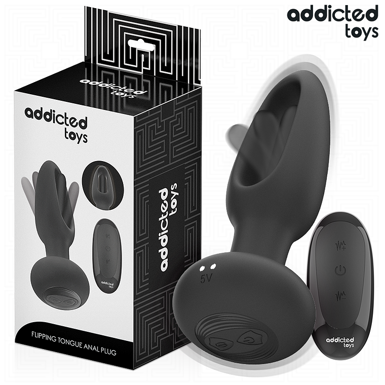 ADDICTED TOYS - PLUG ANAL COM LÍNGUA VIBRATÓRIA E CONTROLE REMOTO 1