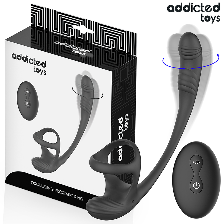ADDICTED TOYS - PLUG ANAL COM VIBRAÇÃO, OSCILAÇÃO 360º E ESTIMULADOR DE TESTÍCULOS 1