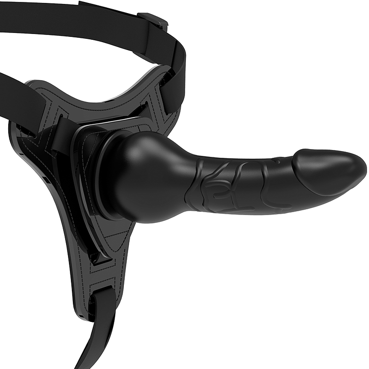 FETISH SUBMISSIVE HARNESS - SILICONE PRETO REALISTA 16 CM 1