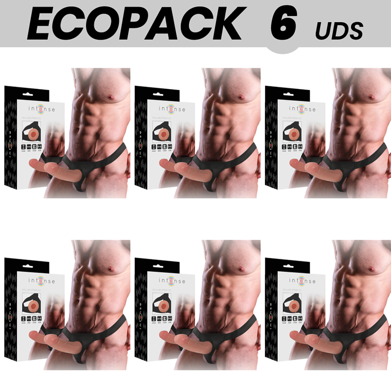 ECOPACK 6 UNIDADES - INTENSE ARNÊS OCO COM DILDO 16 X 3 CM 1