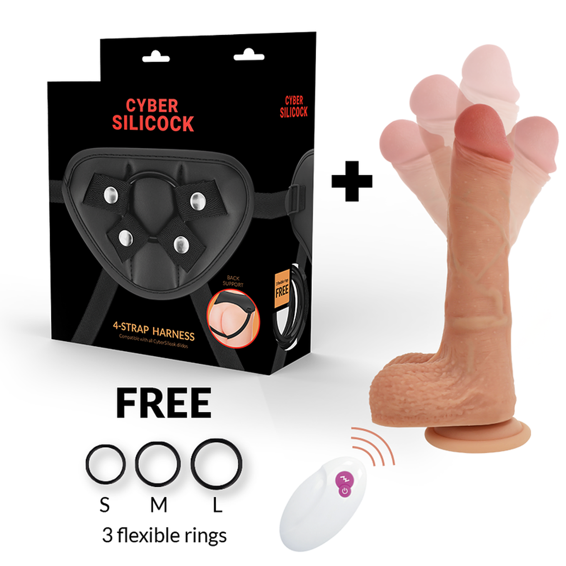 CYBER SILICOCK - STRAP-ON MR RICK CONTROLE REMOTO 1