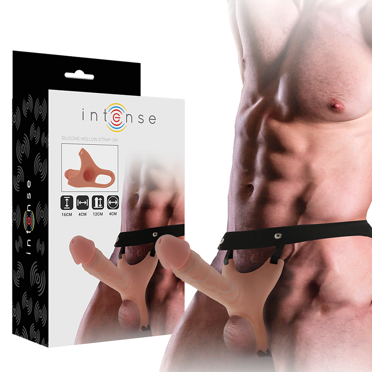 INTENSE - ARNÊS OCO COM DILDO DE SILICONE 16 X 3,5 CM 1