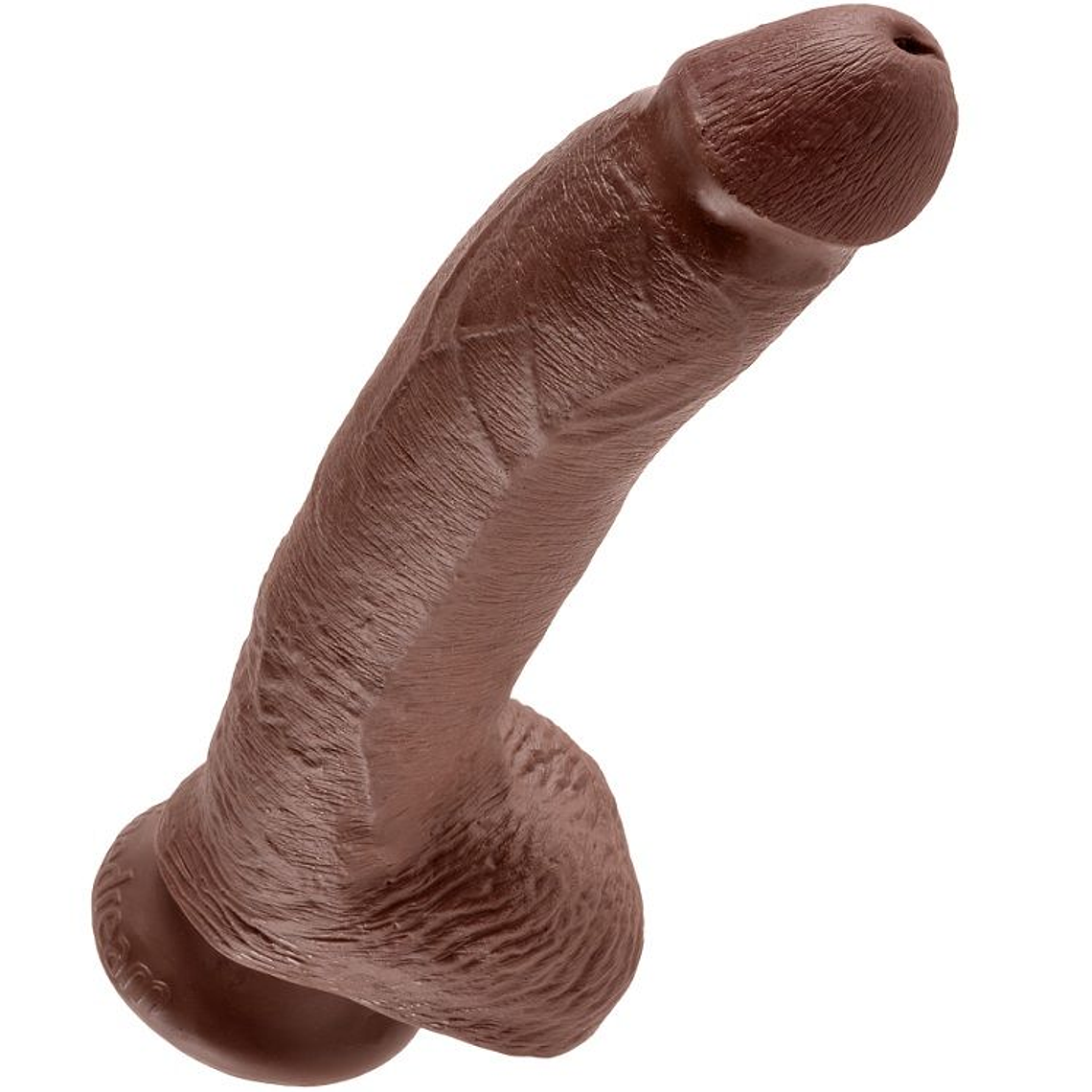 KING COCK - 9 DILDO CASTANHO COM BOLAS 22.9 CM 1