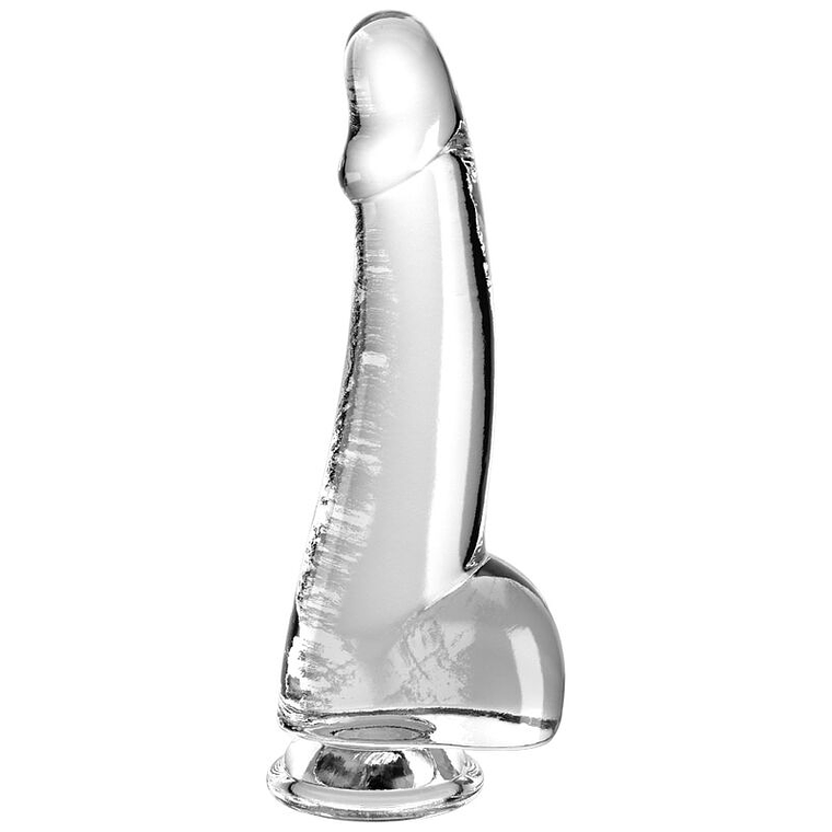 KING COCK - CLEAR DILDO COM TESTÍCULOS 15.2 CM TRANSPARENTE 1