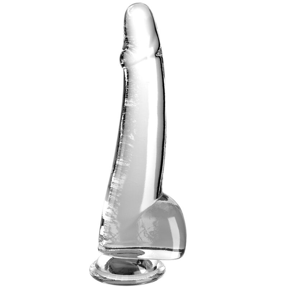 KING COCK - CLEAR DILDO COM TESTÍCULOS 19 CM TRANSPARENTE 1