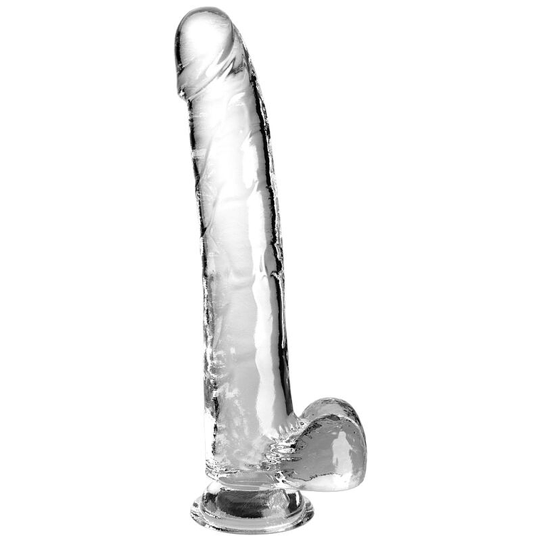 KING COCK - CLEAR DILDO COM TESTÍCULOS 24.8 CM TRANSPARENTE 1