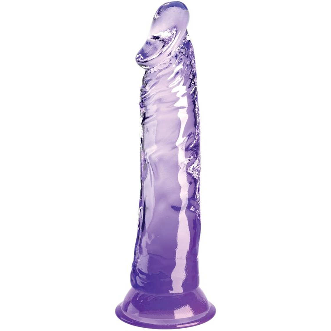 KING COCK - CLEAR PÊNIS REALÍSTICO 19.7 CM ROXO 1