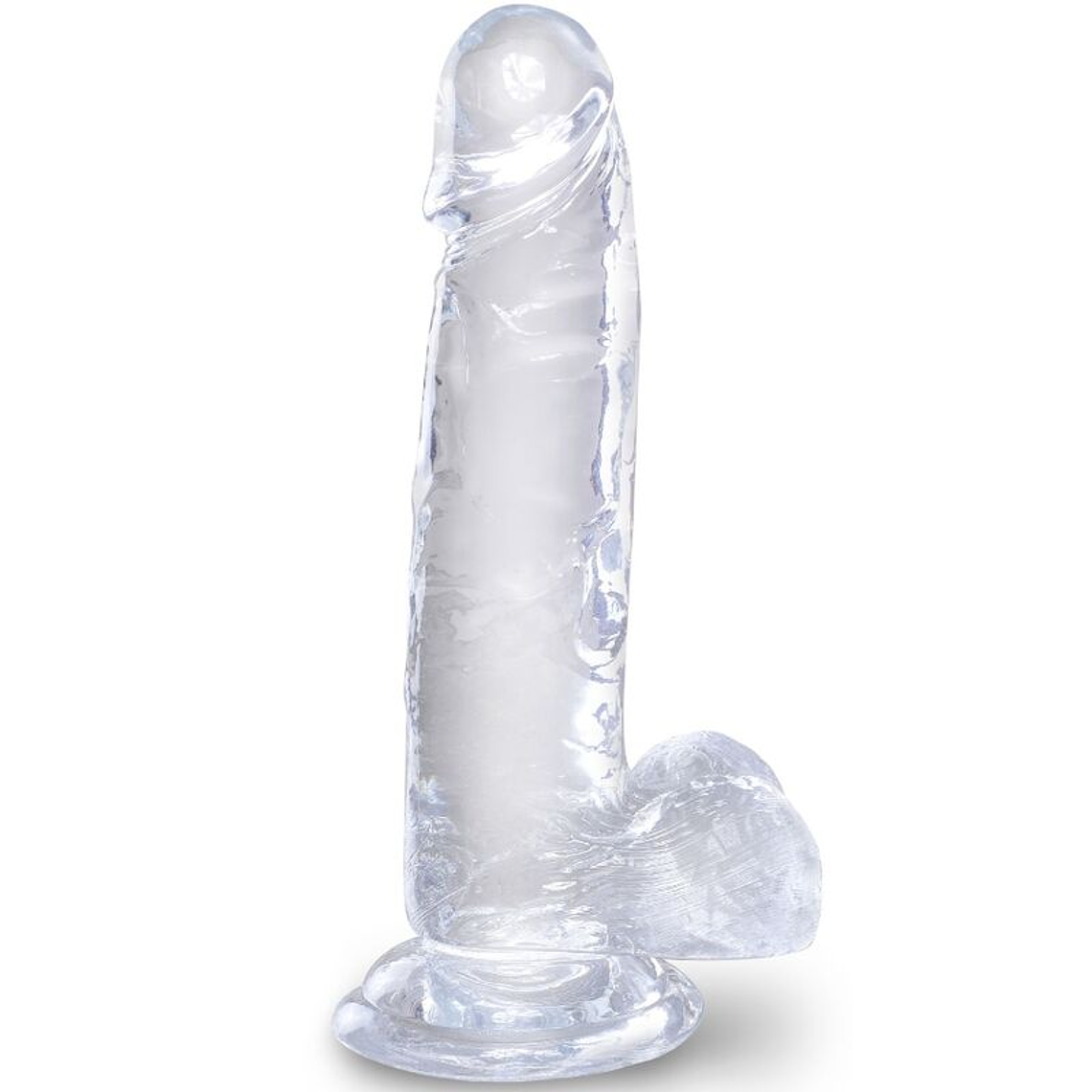 KING COCK - CLEAR PÊNIS REALÍSTICO COM BOLAS 15.2 CM TRANSPARENTE 1