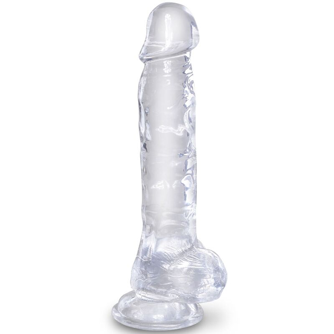 KING COCK - CLEAR PÊNIS REALÍSTICO COM BOLAS 16.5 CM TRANSPARENTE 1