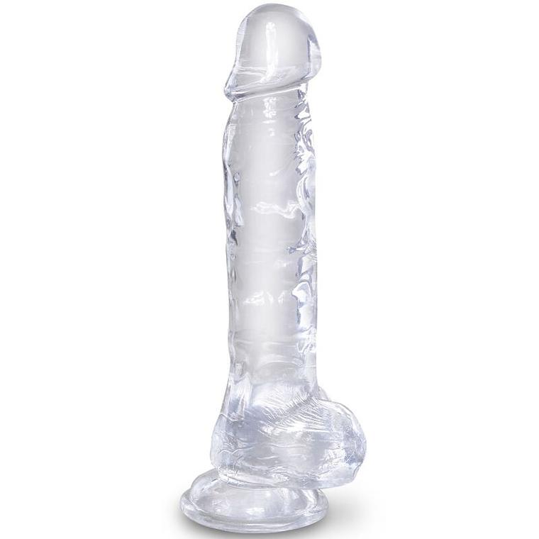 KING COCK - CLEAR PÊNIS REALÍSTICO COM BOLAS 16.5 CM TRANSPARENTE 1