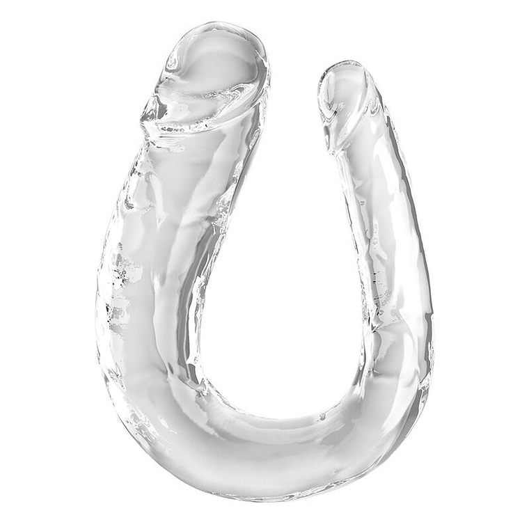 KING COCK - DOUBLE TROUBLE DILDO DUPLO 44 CM TRANSPARENTE 1