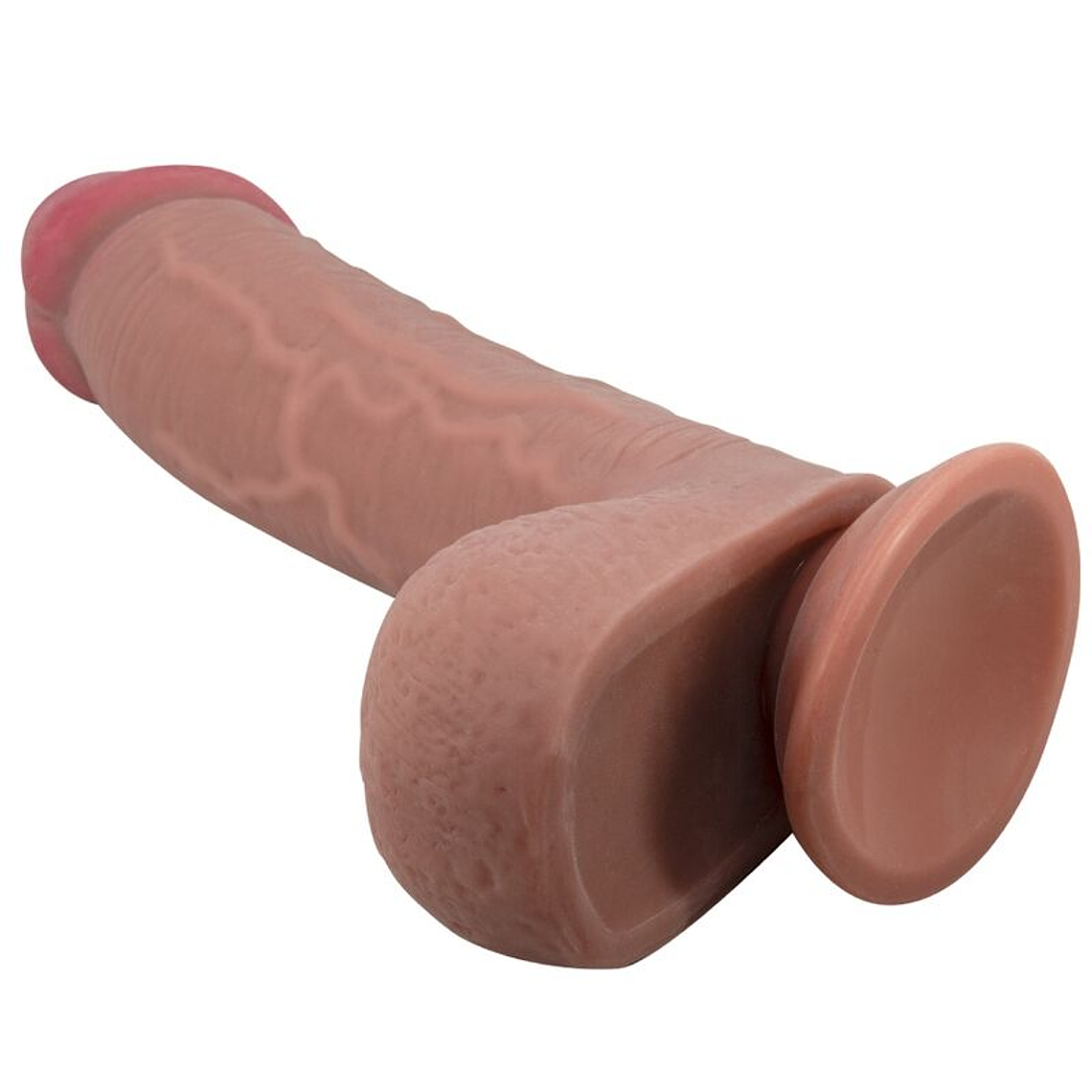 PRETTY LOVE - SÉRIE SLIDING SKIN DILDO REALÍSTICO COM VENTOSA DESLIZANTE PELE MARROM 23,4 CM 1