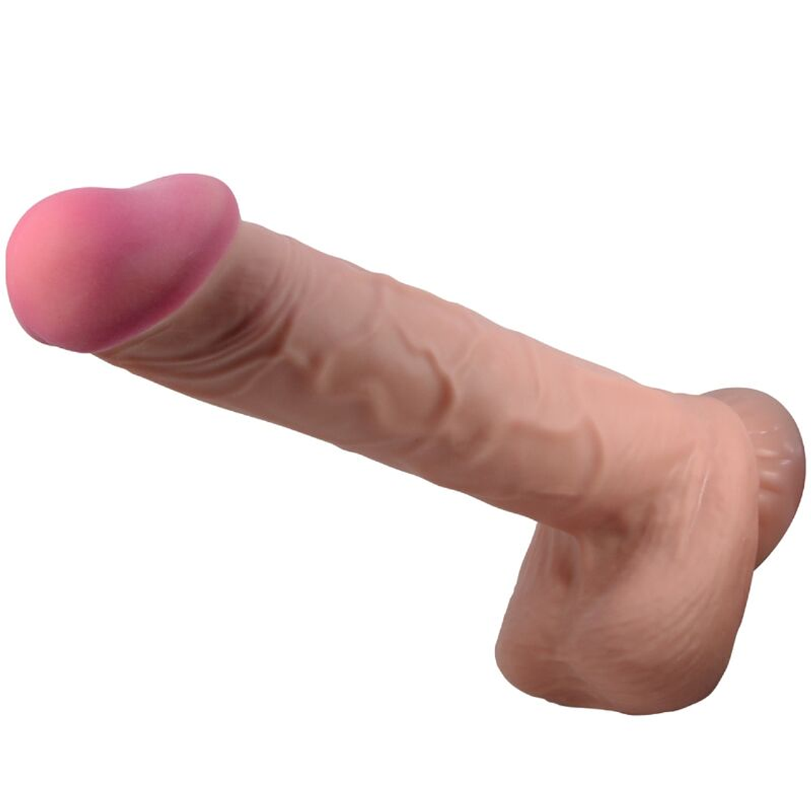 PRETTY LOVE - SÉRIE SLIDING SKIN DILDO REALÍSTICO COM VENTOSA DESLIZANTE PELE MARROM 26 CM 1
