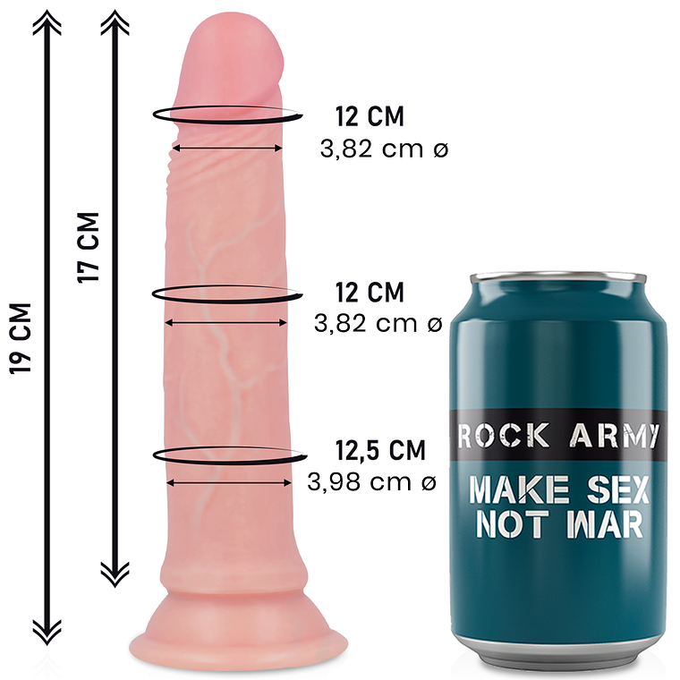 ROCKARMY - LIQUID SILICONE PREMIUM AVENGER REALISTIC 19 CM -O- 3.98 CM 1