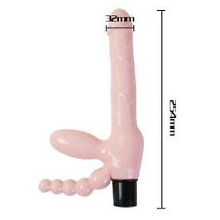 Strapless Harness with Vibrator | Dual Vaginal and Anal Stimulation 8
