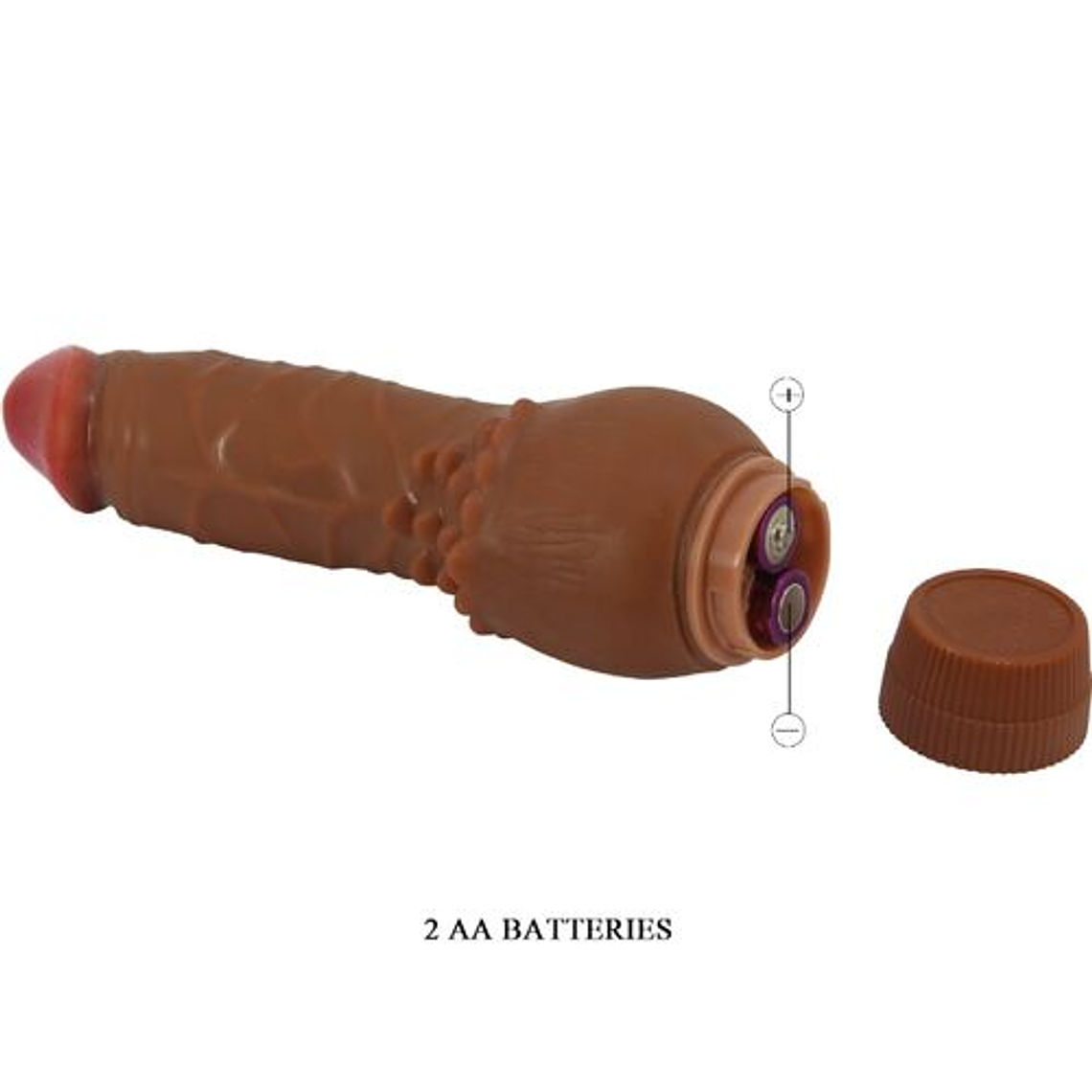 Dildo Vibratório Realista BAILE BW-001001R-1 | Grande TPR Textura Venosa 4