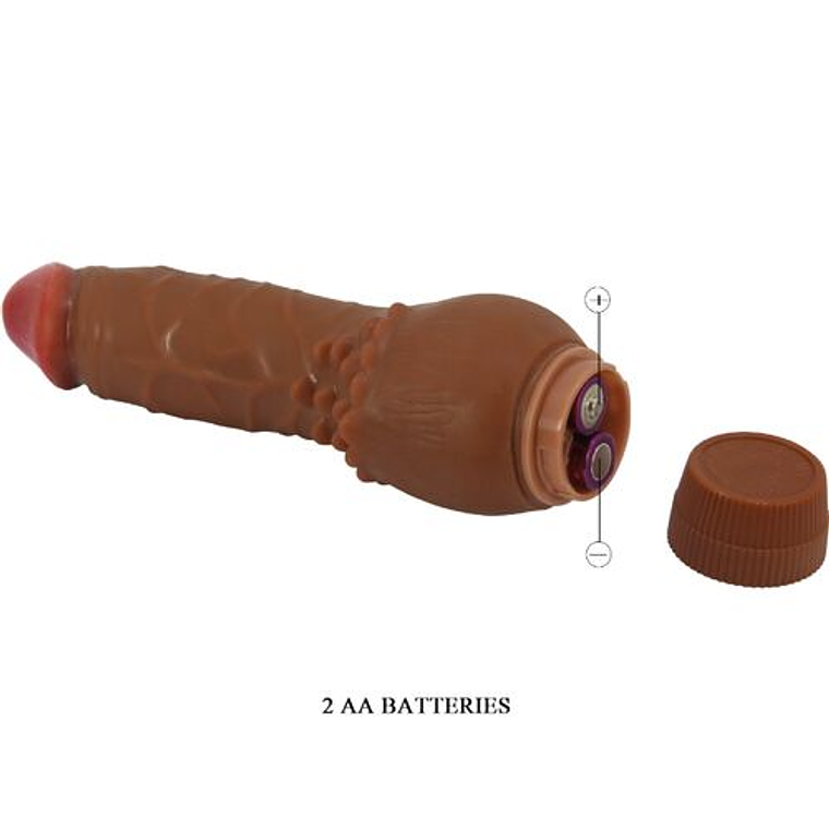 Dildo Vibratório Realista BAILE BW-001001R-1 | Grande TPR Textura Venosa 4